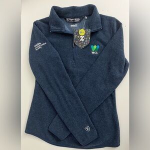 Zuza WCS Navy Blue 1/4 Zip Fleece Pullover Women’s Size S (NWT)